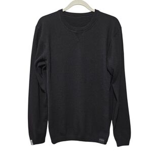Men's Classic Black Crewneck Sweater